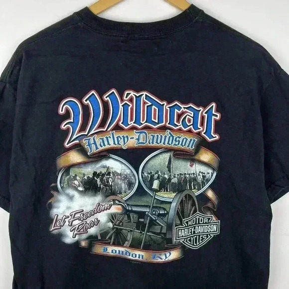 Vintage Wildcat Harley-Davidson Graphic Tee Shirt - London, KY - Picture 3 of 6
